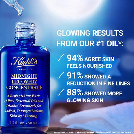 Buy Original Kiehl's Midnight Recovery Concentrate Moisturizing Face Oil Serum 15ml - Online at Best Price in Pakistan