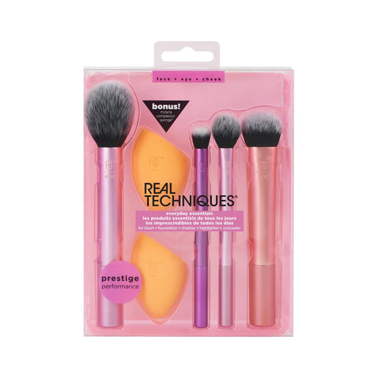 Buy Original Real Techniques Everyday Essentials Makeup Brush Set with Bonus Miracle Complexion Sponge - Online at Best Price in Pakistan