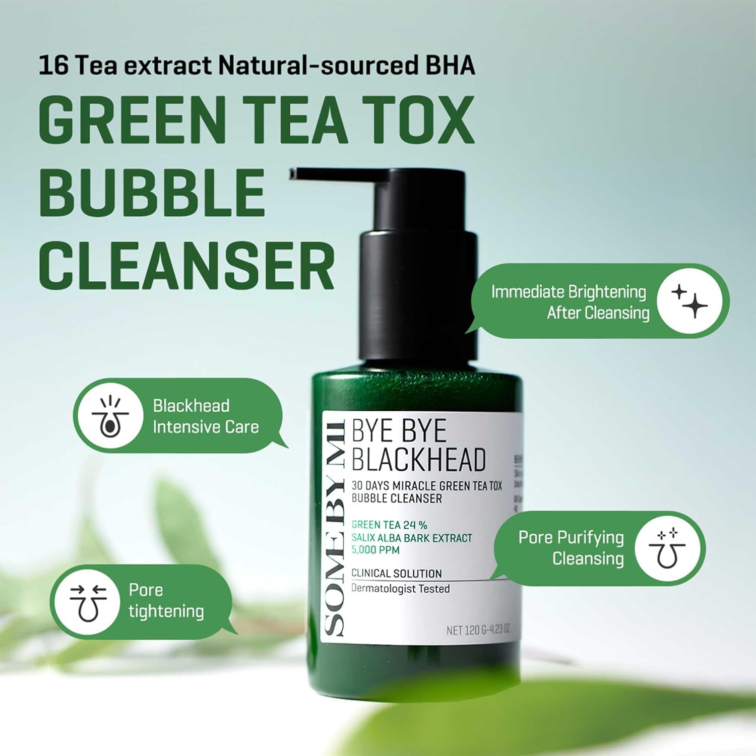 Buy Original Some By Mi Bye Bye Blackhead 30 Days Miracle Green Tea Tox Bubble Cleanser 120g - Online at Best Price in Pakistan